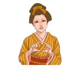 The kimono girls of the Edo era.2 sticker #11283725
