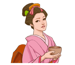 The kimono girls of the Edo era.2 sticker #11283726