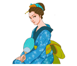 The kimono girls of the Edo era.2 sticker #11283728