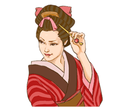 The kimono girls of the Edo era.2 sticker #11283729