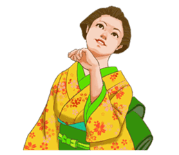 The kimono girls of the Edo era.2 sticker #11283730