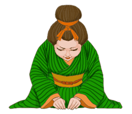 The kimono girls of the Edo era.2 sticker #11283731
