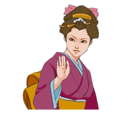 The kimono girls of the Edo era.2 sticker #11283732