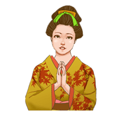 The kimono girls of the Edo era.2 sticker #11283733