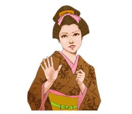 The kimono girls of the Edo era.2 sticker #11283734