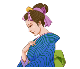 The kimono girls of the Edo era.2 sticker #11283736