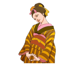 The kimono girls of the Edo era.2 sticker #11283737