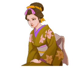 The kimono girls of the Edo era.2 sticker #11283742