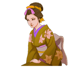 The kimono girls of the Edo era.2 sticker #11283742