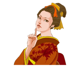 The kimono girls of the Edo era.2 sticker #11283744