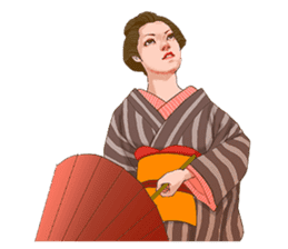The kimono girls of the Edo era.2 sticker #11283745