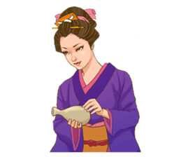 The kimono girls of the Edo era.2 sticker #11283750