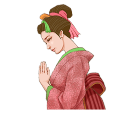 The kimono girls of the Edo era.2 sticker #11283751