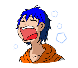 Alien KOKE and Boy and Cat English ver. sticker #11283995