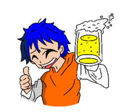 Alien KOKE and Boy and Cat English ver. sticker #11284004