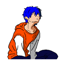 Alien KOKE and Boy and Cat English ver. sticker #11284006