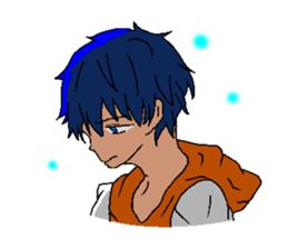 Alien KOKE and Boy and Cat English ver. sticker #11284015