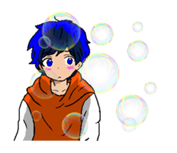 Alien KOKE and Boy and Cat English ver. sticker #11284016