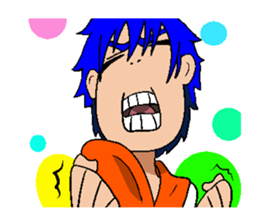 Alien KOKE and Boy and Cat English ver. sticker #11284017