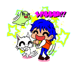 Alien KOKE and Boy and Cat English ver. sticker #11284024