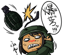 Undependable army girls sticker #11284560