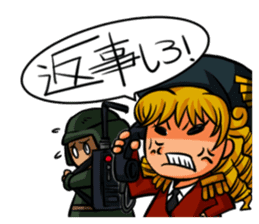 Undependable army girls sticker #11284571
