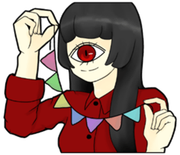 CYCLOPS GIRL 3 sticker #11285989
