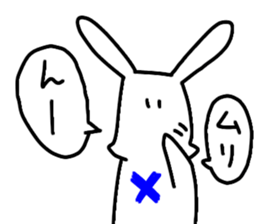 black&whiterabbit sticker #11286206