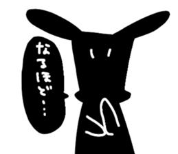 black&whiterabbit sticker #11286224