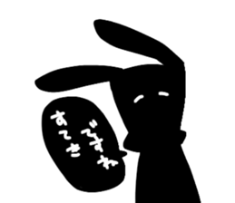 black&whiterabbit sticker #11286225