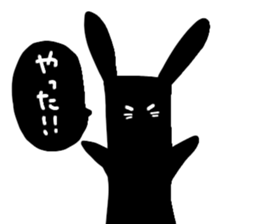 black&whiterabbit sticker #11286228
