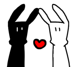 black&whiterabbit sticker #11286231