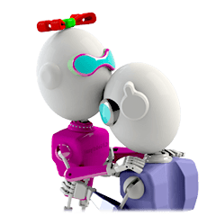 Funny Robot "Girl" _ Versions.2