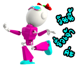 Funny Robot "Girl" _ Versions.2 sticker #11286805