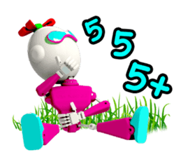 Funny Robot "Girl" _ Versions.2 sticker #11286816