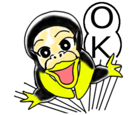 Penguin orangutan sticker #11290552