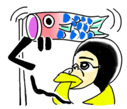 Penguin orangutan sticker #11290584