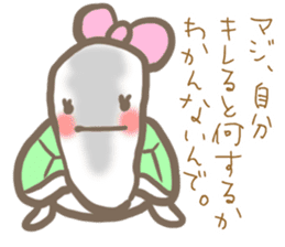 the sharp tongue rabbit and turtle. sticker #11290753