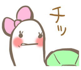 the sharp tongue rabbit and turtle. sticker #11290754