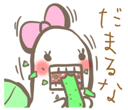 the sharp tongue rabbit and turtle. sticker #11290757