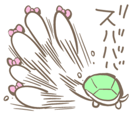 the sharp tongue rabbit and turtle. sticker #11290767