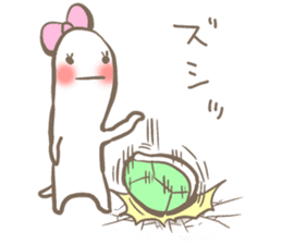 the sharp tongue rabbit and turtle. sticker #11290770