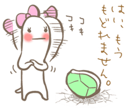 the sharp tongue rabbit and turtle. sticker #11290771