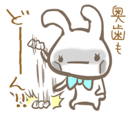the sharp tongue rabbit and turtle. sticker #11290777