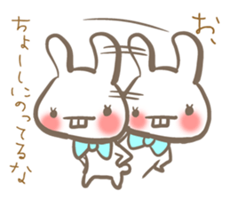 the sharp tongue rabbit and turtle. sticker #11290782