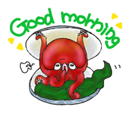 Octopus and funny pals sticker #11290832