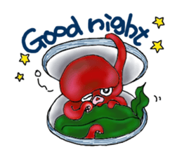 Octopus and funny pals sticker #11290833