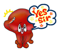 Octopus and funny pals sticker #11290834