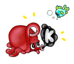 Octopus and funny pals sticker #11290836