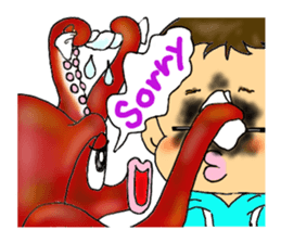 Octopus and funny pals sticker #11290844